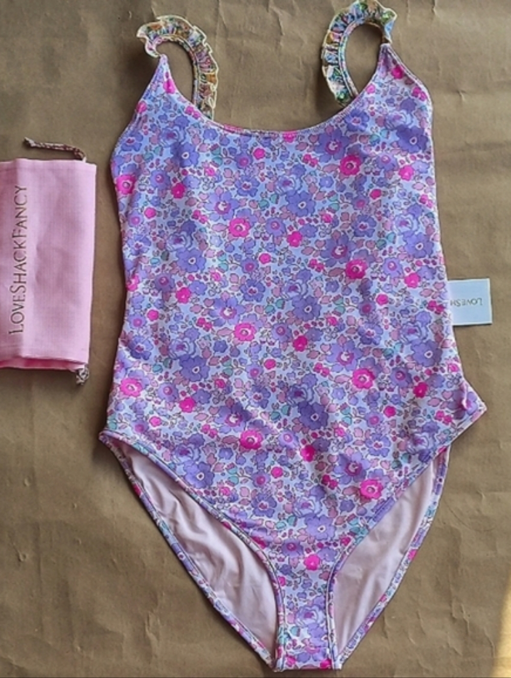 NWT Loveshackfancy Liberty Kandri One Piece Floral One Piece Swimsuit Medium